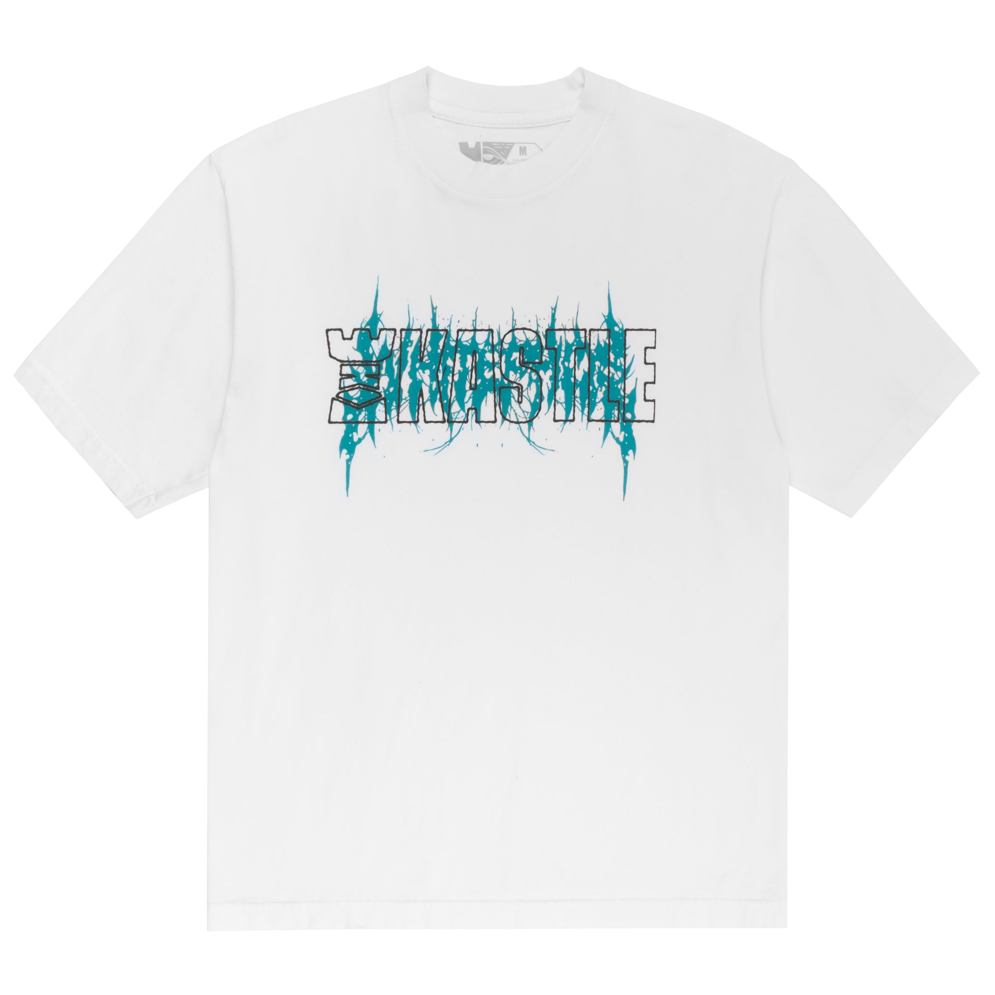 WHITEPHOS x KASTLE Stacked Logo Tee - White