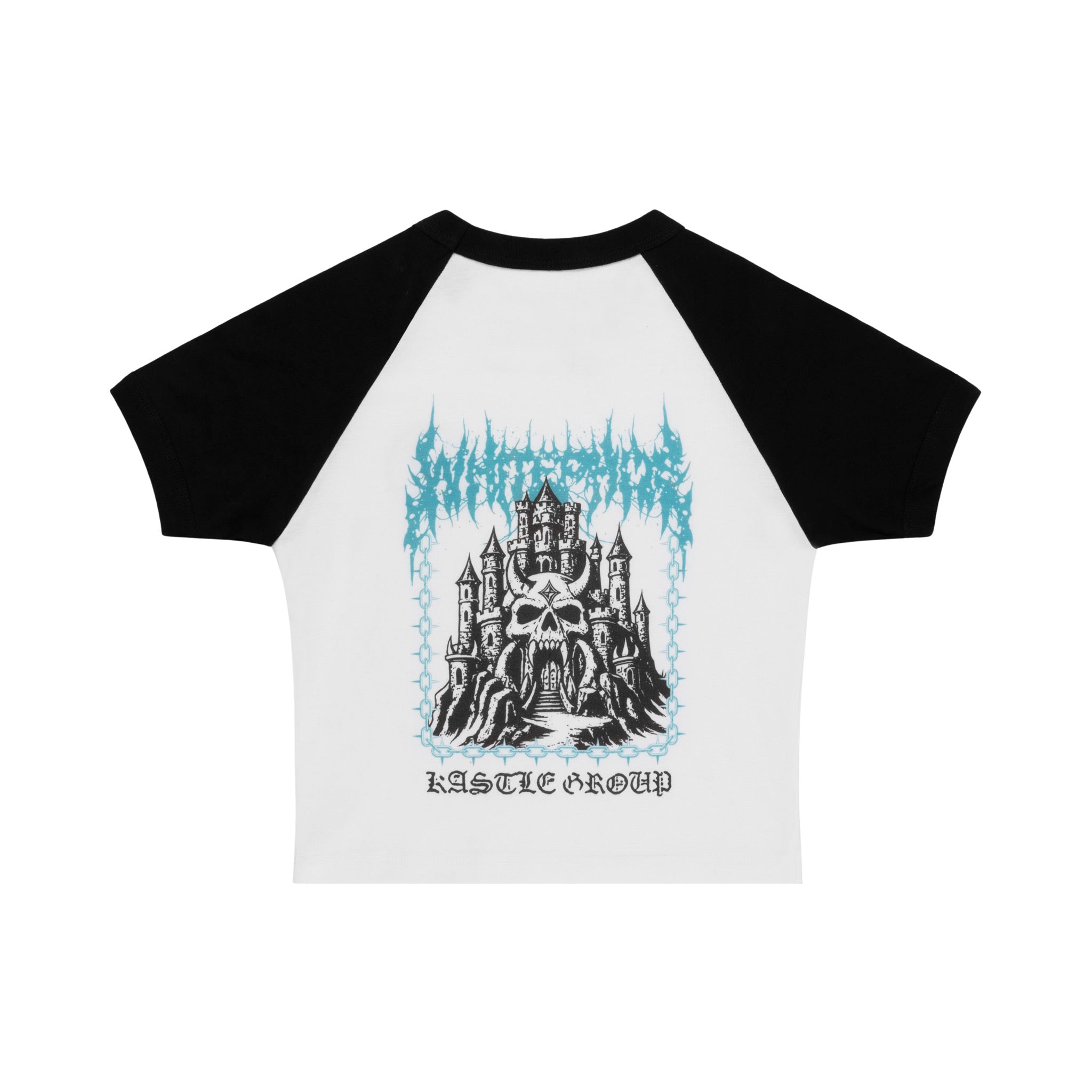トップス archivelifeworldwide TRIBAL CASTLE WHITEPHOS x KASTLE Chateau de Mort Women's Baby Rib Raglan